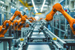 © Degimages - A manufacturing floor utilizing Human-AI collaboration tools for process optimization. Partnership between human skills and AI technology.