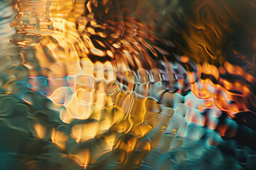Poster - Abstract background with reflections and caustics. Hi-tech. Futuristic background image. Created with Generative AI technology.
