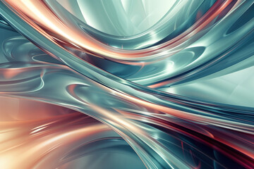 Poster - Abstract background with reflections and caustics. Hi-tech. Futuristic background image. Created with Generative AI technology.