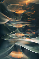 Poster - Abstract background with reflections and caustics. Hi-tech. Futuristic background image. Created with Generative AI technology.
