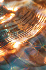 Poster - Abstract background with reflections and caustics. Hi-tech. Futuristic background image. Created with Generative AI technology.