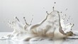 © Bijac - dynamic milk splash frozen in time liquid sculpture isolated on white background highspeed photography