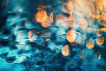 Poster - Abstract background with reflections and caustics. Hi-tech. Futuristic background image. Created with Generative AI technology.