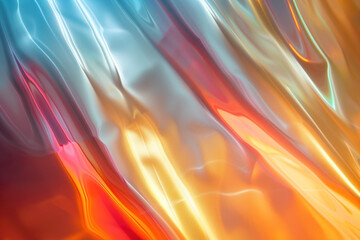 Poster - Abstract background with reflections and caustics. Hi-tech. Futuristic background image. Created with Generative AI technology.