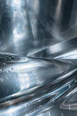 Poster - Abstract background with reflections and caustics. Hi-tech. Futuristic background image. Created with Generative AI technology.