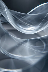 Poster - Abstract background with reflections and caustics. Hi-tech. Futuristic background image. Created with Generative AI technology.