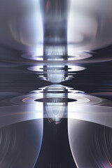 Poster - Abstract background with reflections and caustics. Hi-tech. Futuristic background image. Created with Generative AI technology.