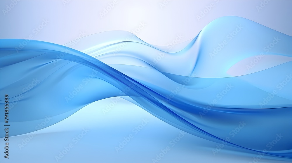 Swooshing Rectangle Immerse yourself in the graceful movement of blue abstract lines as ...