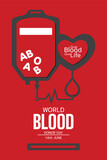 Fototapeta Młodzieżowe - Blood Donation Vector Banner design