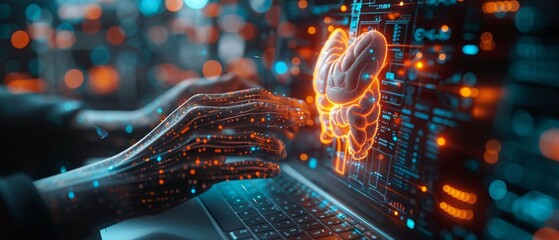 Poster - secure laptop encryption technology protects business and financial transaction data from cyber atta