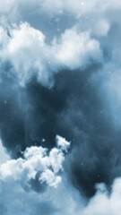 Wall Mural - vertical flying into the blue cloudy sky 4k loop features a camera view flying into a cloudy sky wit