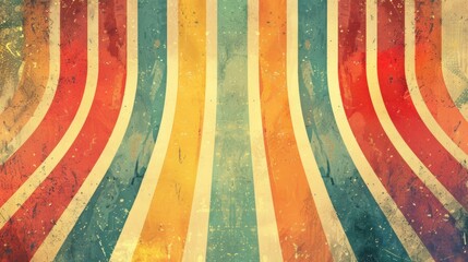 Wall Mural - abstract colorful background with stripes and lines in grunge retro style