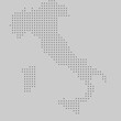 Italian peninsula made up of pixels
