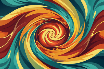 Poster - A swirling pattern evoking a sense of motion and fluidity