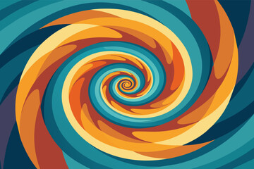 Leinwandbilder - A swirling spiral pattern evoking a sense of time and change