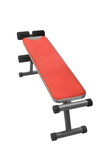 Fototapeta Na ścianę - red gym exercise bench isolated on white background