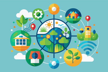 Poster - Design an abstract icon inspired by the interconnectedness of ecosystems