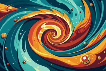Fototapete - Dynamic swirls suggesting movement and energy
