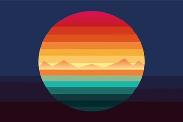 Poster - subtle gradients and shades of sun