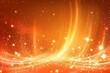 Celestial scene: an orange nebula shimmers with glowing stars and sparkling dust, bathed in a warm light from below