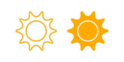 Wall Mural - Sun Icon Set. for mobile concept and web design. vector illustration