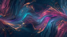 Iridescent Flow: Abstract Background With Shimmering Brushstrokes