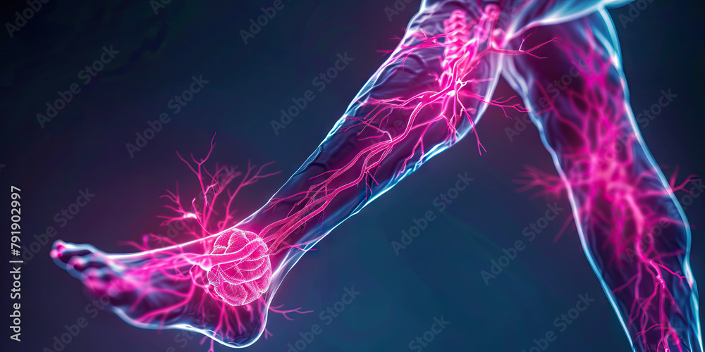 Stock-Illustration „Deep Vein Thrombosis (DVT): The Leg Swelling and ...