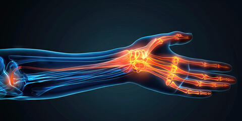 Carpal Tunnel Syndrome: The Hand Numbness and Tingling - Picture a person with highlighted wrist showing nerve compression, experiencing hand numbness and tingling