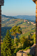 Perugia and Umbria countryside from city medieval walls