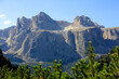 Piz Boe (3152 Meter) Berggipfel der Sellagruppe in den Dolomiten, Italien, Europa