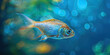 Fish Swim Bladder Disorder: The Buoyancy Issues and Abnormal Swimming - Imagine a fish with highlighted swim bladder showing dysfunction, experiencing buoyancy issues and abnormal swimming