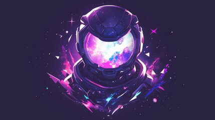 Poster - Design a captivating logo featuring a galaxy themed astronaut as the mascot for an esport team