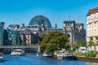 River Spree and Reichstag Building in Berlin, Germany
