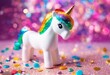 'mermaid birthday Rainbow unicorn background glitter color pony little confetti party princess girl fun invite glistering col'