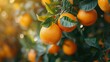 Lush Orange Grove with Ripened Fruit Generative AI