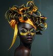 portrait of a black woman with makeup