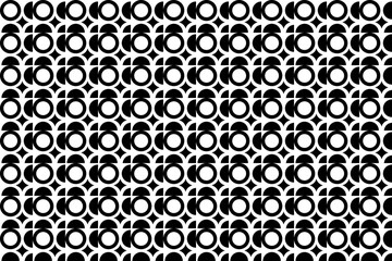 Poster - Abstract seamless repeating pattern. Black and white seamless geometric textile pattern. Abstract mosaic tile wallpaper decor.