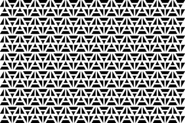 Poster - Abstract seamless repeating pattern. Black and white seamless geometric textile pattern. Abstract mosaic tile wallpaper decor.