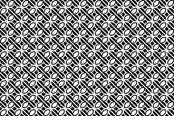 Poster - Abstract seamless repeating pattern. Black and white seamless geometric textile pattern. Abstract mosaic tile wallpaper decor.