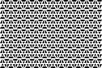 Poster - Abstract seamless repeating pattern. Black and white seamless geometric textile pattern. Abstract mosaic tile wallpaper decor.