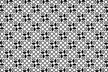 Poster - Abstract seamless repeating pattern. Black and white seamless geometric textile pattern. Abstract mosaic tile wallpaper decor.