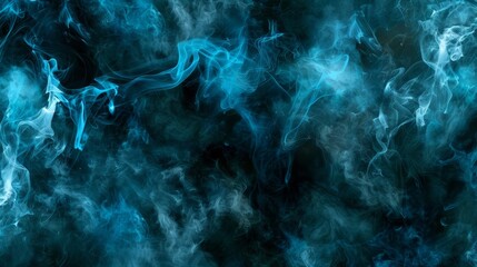 Poster -   A blue-black backdrop featuring dense smoke emerging from its uppermost portion