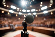 'First view Speech microphone person podium poduim dais preaching tribune racked conference oratory education lecturer presentation preacher speaker press seminar church school'