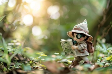 Sticker - Explorer in a forest