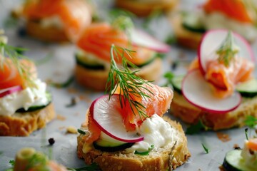 Aufkleber - Table full of food