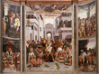 MILAN, ITALY - MARCH 4, 2024: The renaissance fresco of Martyrdom of St. Catherine in the church  Chiesa di San Nazaro in Brolo by Bernardino Lanino (1548-1549).