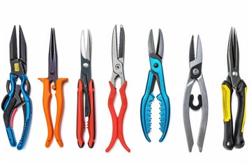 Poster - Various Pliers on White Surface