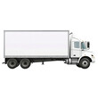 © Nazmus - White box truck for mock up isolated on white or transparent background