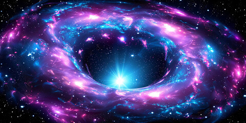 Wall Mural - a colorful galaxy with a large hole in the middle