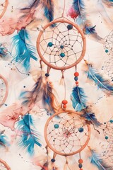 Poster - Feathers on Wall Close Up